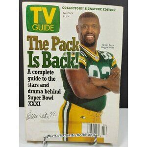 Vintage 1997 TV Guide Collectors Signature Edition Super Bowl XXXI Reggie White
